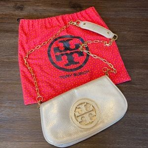 Tory Burch Glitter Logo Clutch Bag